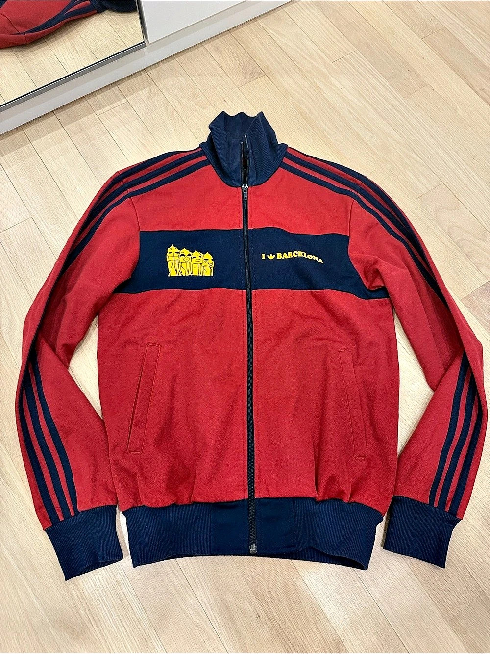 adidas Barcelona track jacket Red Blue Track Jacket Size S/P